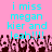 Pixelated cyan text on pink background with dark pixelated figures at bottom, repeating 'i miss megan kier and leah!!!!' in two