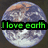 Four Earth images with text overlays: 'I love earth' in green, 'Reduce Reuse Recycle' in cyan, 'Mother Earth' in pink, and 'Go Green!' in dark green.