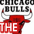 A static image of a red Chicago Bulls logo with white horns and black text variations including 'THE', 'BEST', and 'Team' overlaid on different sections.