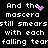 Pixelated text on black background with animated pink heart and dot effects near 'And the' phrases.