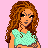Pixel art contact sheet showing two frames of an animated buddy icon featuring a cartoon woman with long brown hair in blue bell-bottom pants and light green crop top, with text "Don't Mess With the Best" on pink background.