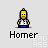 Pixelated yellow cartoon character with brown hair, white shirt, blue pants, and varied expressions including neutral, surprised, and thought bubbles with donuts and text.