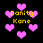 Black background with scattered pink pixelated hearts and yellow text reading 'Donity Kane' in multiple locations.