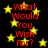 Red text reading "What Would You Wish For?" repeats across a black background with yellow stars, displayed in two vertical