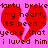 Pixelated red broken heart on pink background with brown text reading 'party broke my heart, its been 9 years that i luvved him' repeated twice.
