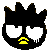 Four pixelated black cartoon heads with spiky hair, white eyes, and yellow beaks on a gray background; two have dripping white eye details.