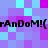 Pixelated text 'rAnDoM!(rAnDoM!(' repeated twice on a checkered background of purple and cyan squares.