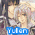 Six anime-style character portraits arranged in a , each with overlaid text labels in various colors and fonts