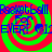 Animated icon with red and green spiral background, blue text "Basketball" at top, "For Ever" below, and a small heart symbol.