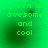 Green pixelated text reads 'green is awesome and cool' on a green gradient background with dark spots.