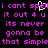 Pixelated text in bright pink on black background with a white cursor blinking over the letter 'l' in "spell".