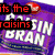 Animated sequence showing a purple Raisin Bran cereal box with red text overlays changing across frames.
