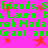 Green text listing names over a pink background with red stars, repeated in two