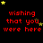 Red pixelated text reading "wishing that you were here" on a black background with yellow and brown stars, showing animation changes in star positions across frames.