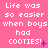 Pixelated pink background with repeated white text 'Life was so easier when boys had COOTIES!' and varying purple punctuation marks across three