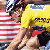 Static 50x50 pixel icon showing a person in motion with patriotic background elements and yellow vehicle-like shape.