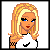 Pixel art contact sheet showing a blonde female character in three frames with varying poses and props, including a soccer ball and text reading "Sweet Soccer Chick".
