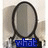 Animated sequence of a mirror with changing blue text below it, forming the phrase 'what mirror are you looking at? you are beautiful' against a light background.