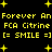 Yellow pixelated text and star symbols on black background with repeated phrases and smiley faces.