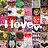 six distinct images with overlaid text expressing affection for a person, each featuring different visual elements and color schemes