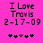Pixelated text on bright pink background with two of five asterisks below, showing animation change in the third asterisk from left