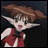 Pixelated anime-style character with brown hair and pointed ears in red sleeveless top, next to pixelated text "Anime IM" and "com" on black background.