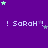 !SaRaH! repeated four times per on purple background with green and gray stars; static image with no animation changes