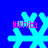 Four cyan snowflake icons with pink text "Hikhiba" on a blue background, arranged in a pattern