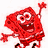 Six pixelated Spongebob Squarepants icons in red, orange, yellow, green, blue, and purple arranged in two with white background