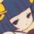 A pixelated anime-style character with blue hair and yellow accents appears on the left side of a contact sheet, while the right side displays text reading "Anime IM" above "COM" in white pixelated font against black background.