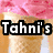 A four- of pixelated images with text overlays: a pink-iced ice cream cone, pink lips on black background, purple heart over colorful splatters, and empty gray