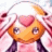 Pixelated anime-style character with orange face, pink hair, and white headband on left; black background with 'Anime IM' text above 'COM' on right.