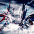 Pixelated static image of two stylized figures with dark hair and red accents against a light blue and white background.