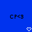 Blue background with two identical pixelated text strings and two white heart symbols below them.
