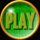 Green circular icons with golden borders display sequential text and animation changes from 'PLAY' to 'CLICK HERE TO' over