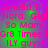 A static image with a purple-to-green gradient background displaying repeated pink text phrases including 'Amelia, Lilly', 'Nora, Gigi', 'So Many Gr8 Times!!', and 'ILY guys!' in pixelated font.
