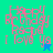 Pixelated pink text reads "Happy Birthday Raquel I Love Ya" over a solid background with a small blue or green star icon at bottom right.