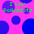 Pixelated image with bright pink background and blue circles, displaying green text "I Luv Polkadots" in four quadrants.