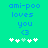 Pixelated text and symbols on a teal background with animated flower color changes.
