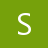 Green square background with a white pixelated letter S centered in the middle.
