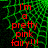 Red text on green pixelated background reads 'I'm a pretty pink fairy!!!' with visible motion blur in the lower-left quadrant.