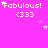 A bright pink background displays repeated 'Fabulous! <333' text with white stars scattered throughout, some of which move across the frame.
