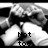 Black-and-white pixelated animation of a person in motion with changing text overlays.