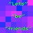 Pixelated text "Let's be friends" repeated in green on a purple and blue pixel background