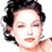 Static 48x48 pixel icon showing a close-up of a person's face with dark curly hair, closed eyes, and light skin tone against white background.
