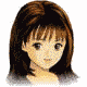 Two pixelated anime-style character portraits with a stylized 'IS' logo featuring curved accents on white background.