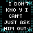 Pixelated text with cyan decorative elements on black background, displaying repeated phrases in white block letters