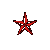 Nine pixelated star icons arranged in a on gray background, with color variations