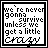 identical square displays the text "we're never gonna survive unless we get a little crazy" with red stylized 'crazy' in each