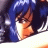 A 48x48 pixel buddy icon featuring a split composition with an anime-style character on the left and text elements on the right, displayed as part of a contact sheet.